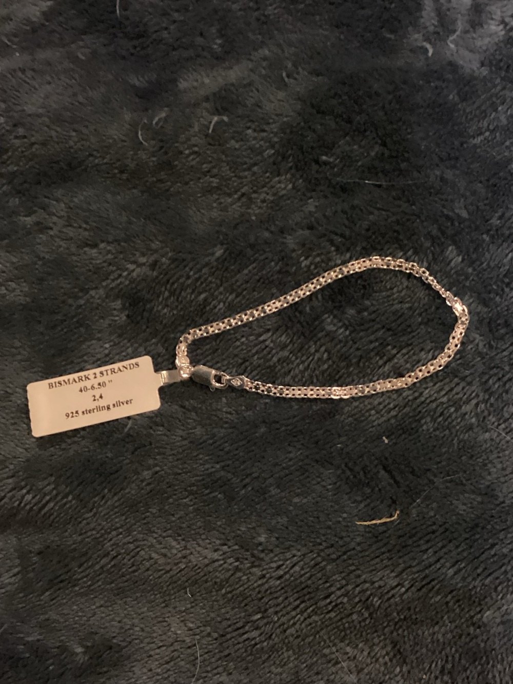 Sterling Silver Bismarck Two-Strand Bracelet - 925 Silver 6 1/2 inches.